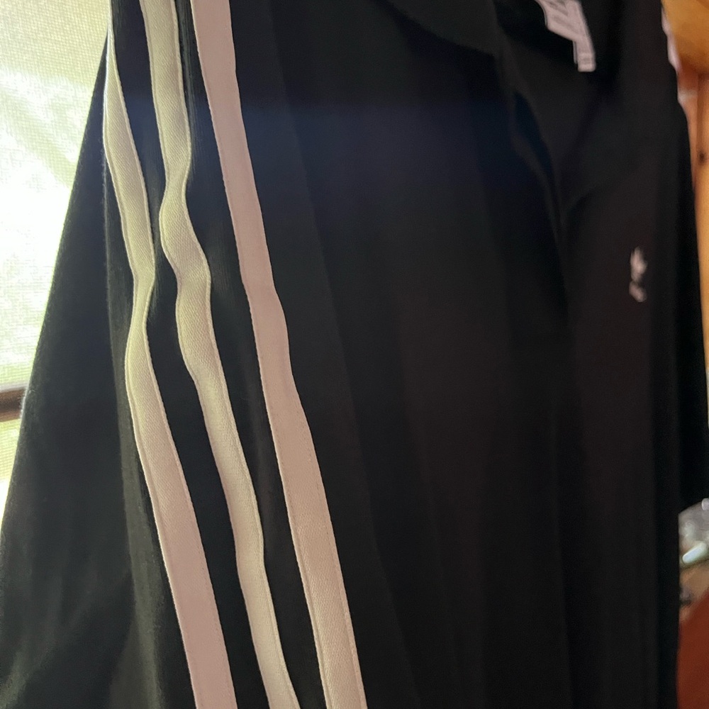 Adidas Black Mini Dress with White Stripes - Picture 3 of 3